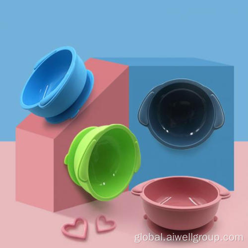 Silicone Weaning Bowl Baby Cute Silicone Suction Bowl Supplier